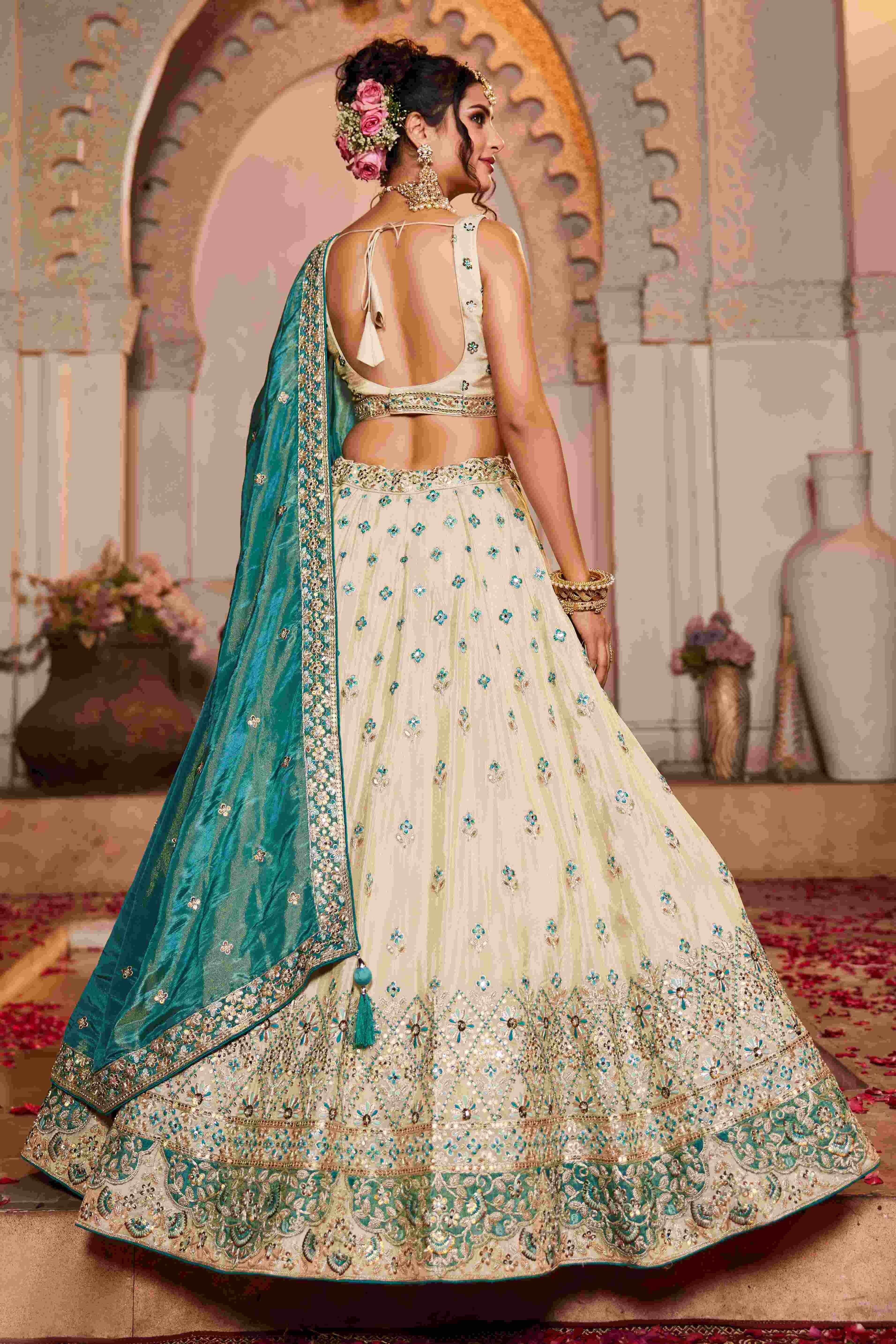Tissue Silk Designer Lehenga for Elegant Festive Wear - MYLUXURY LANE ENTERPRISE